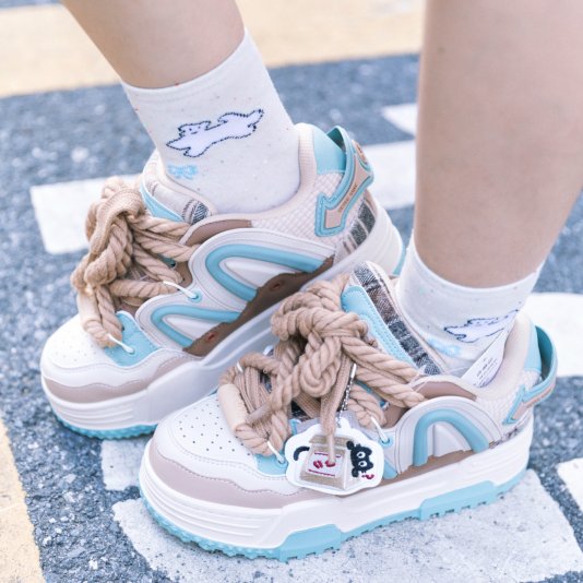 Rope Puff Coffee Brown/Green