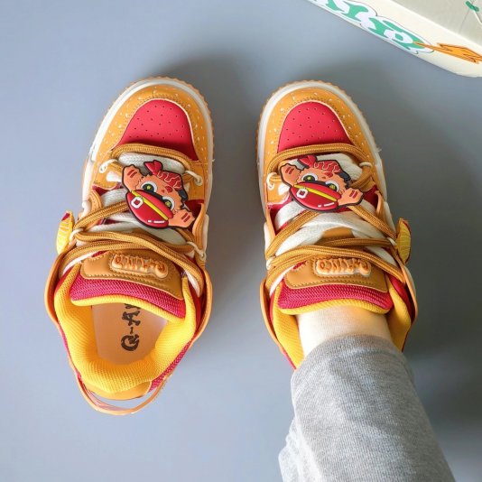 Rope Puff Hamburger Orange/French Fries Yellow