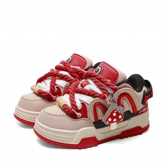 Rope Puff Mousse Brown/Mushroom Red