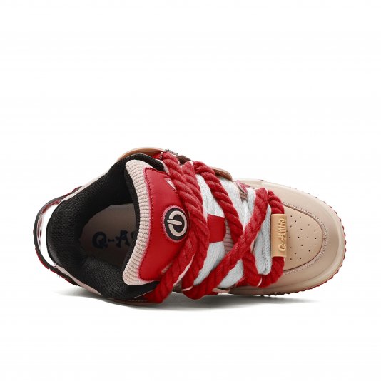 Rope Puff Mousse Brown/Mushroom Red