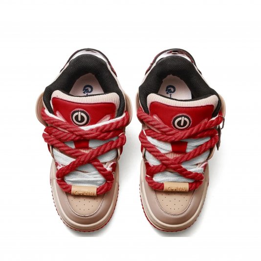 Rope Puff Mousse Brown/Mushroom Red