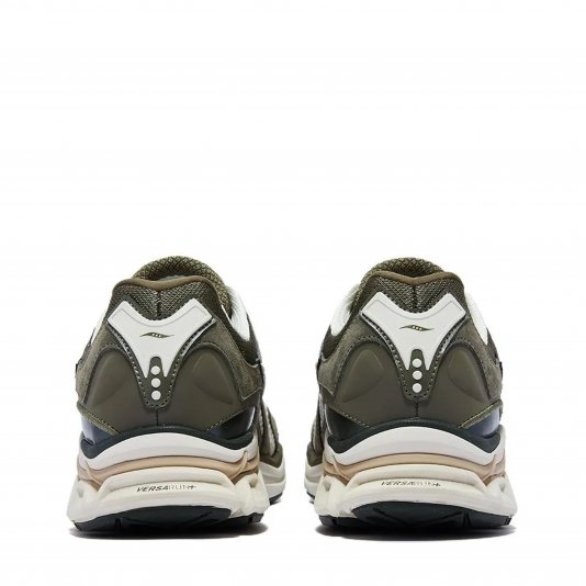 Grid Fusion White/Olive/Tan