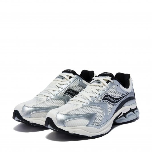 Grid Fusion White/Silver Gray/Black