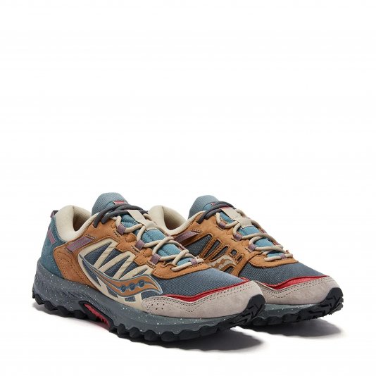 Grid Peak Turquoise/Beige