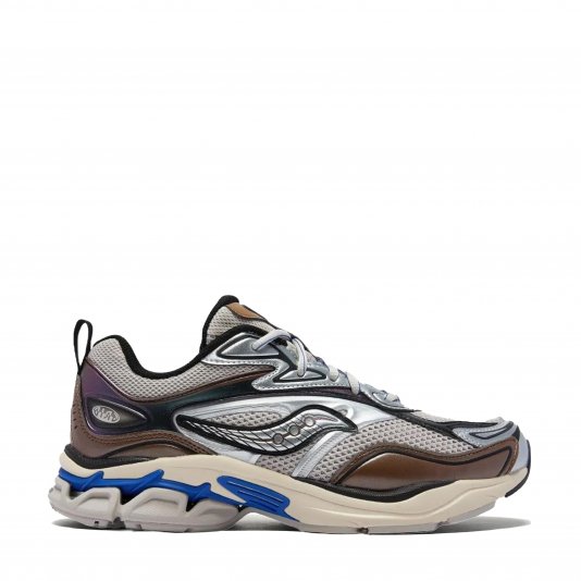 Grid Fusion Silver Gray/Brown/Navy