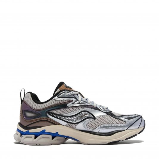 Grid Fusion Silver Gray/Brown/Navy