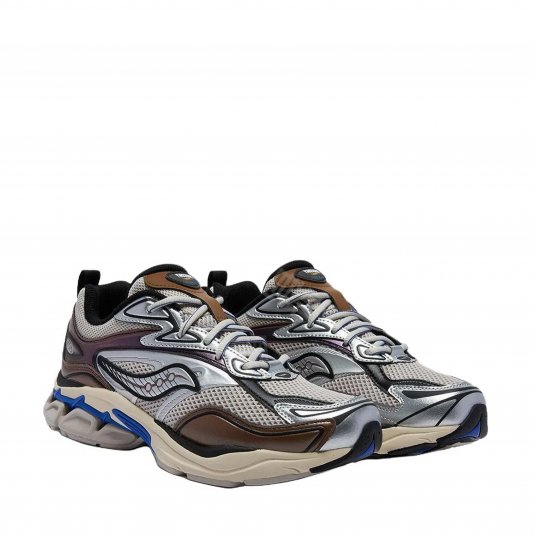 Grid Fusion Silver Gray/Brown/Navy