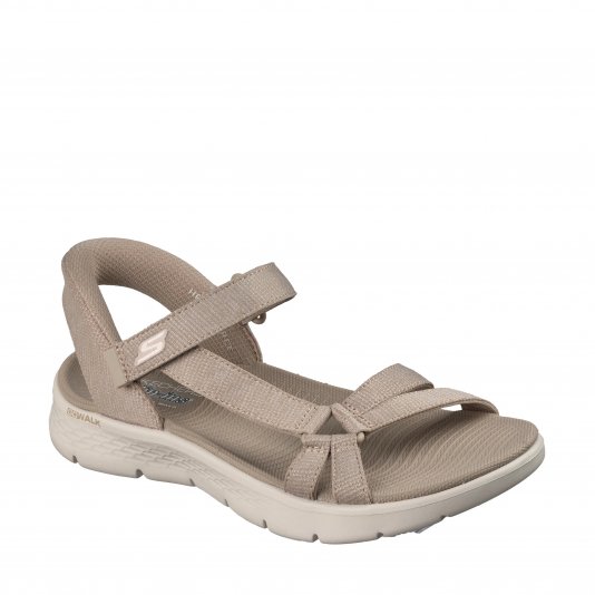 Go Walk Flex Sandal W Taupe