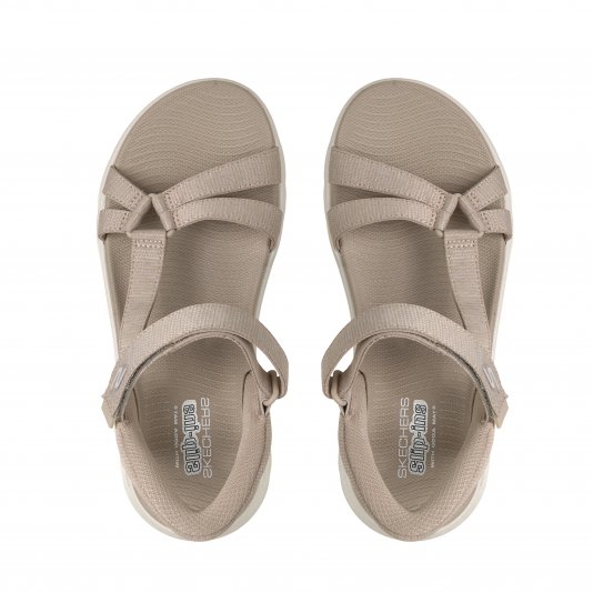 Go Walk Flex Sandal W Taupe