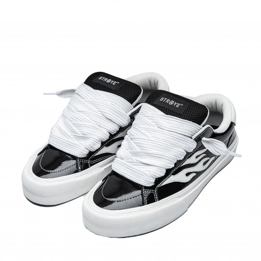 Logan Puff Blackdope Black Patent Leather