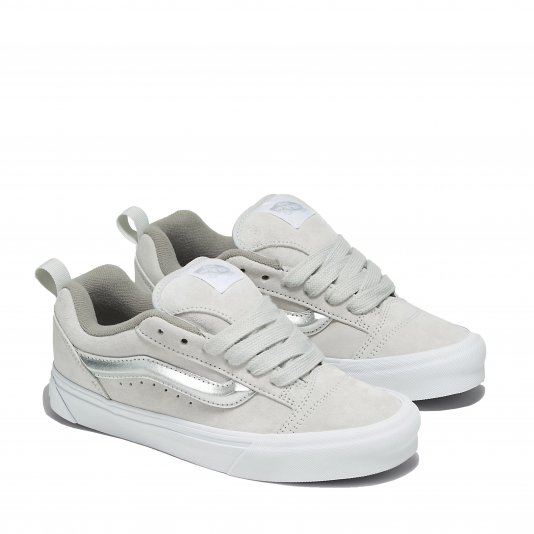 Knu Skool Metallic Silver/True White