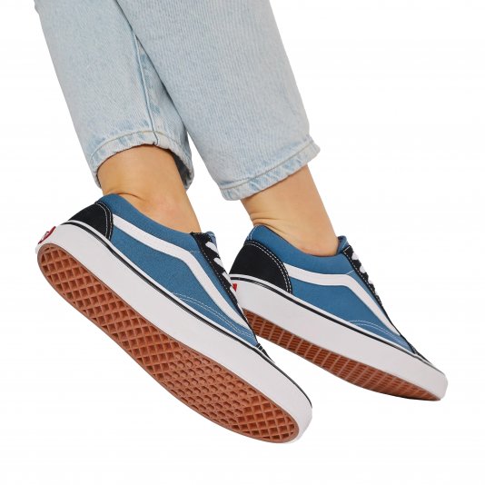 Old Skool Navy/White