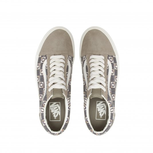 Old Skool Patchwork Geo Trek Grey/White