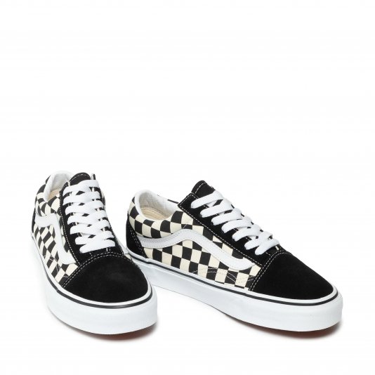 Old Skool Primary Check White/Black