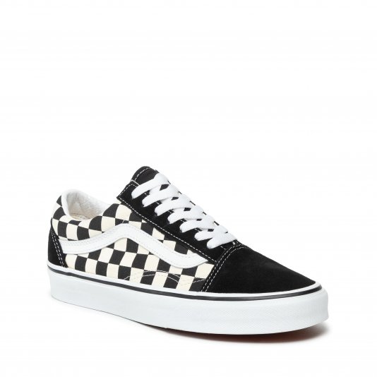 Old Skool Primary Check White/Black
