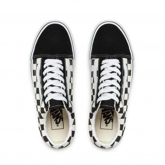 Old Skool Primary Check White/Black
