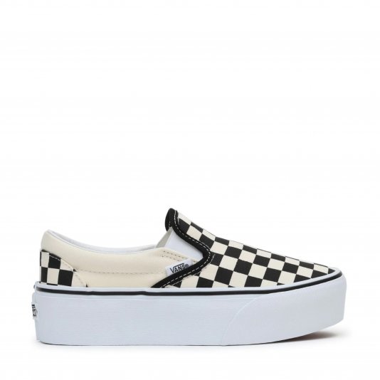 Classic Slip-On Max Stackform Checkerboard Black/Classic White