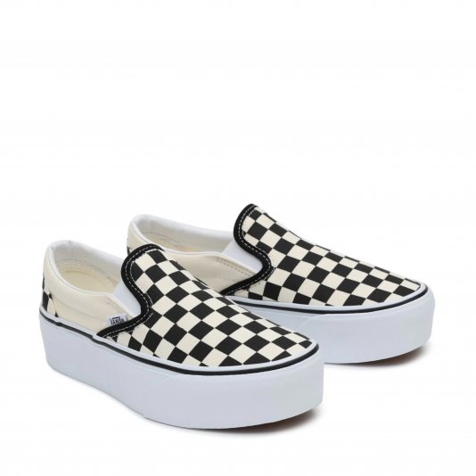 Classic Slip-On Max Stackform Checkerboard Black/Classic White