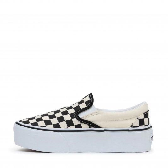 Classic Slip-On Max Stackform Checkerboard Black/Classic White