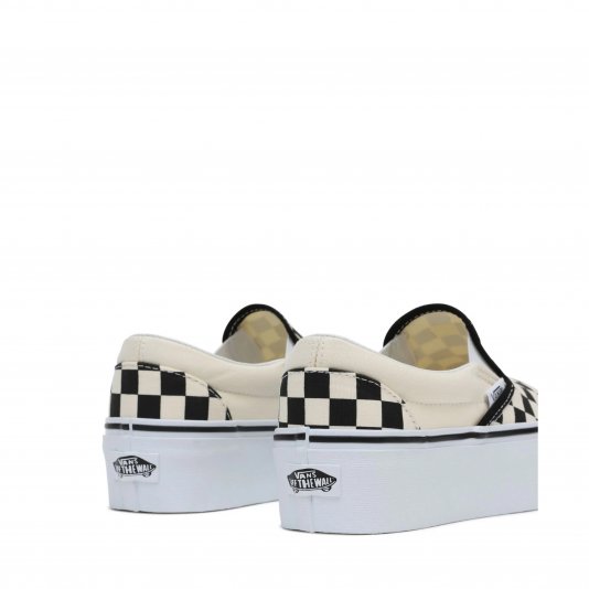 Classic Slip-On Max Stackform Checkerboard Black/Classic White