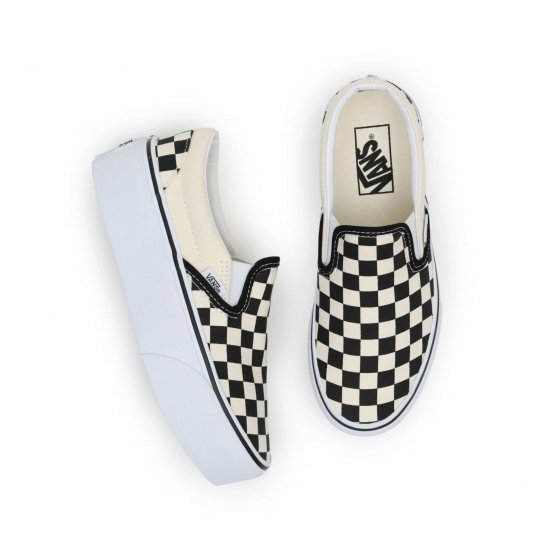Classic Slip-On Max Stackform Checkerboard Black/Classic White