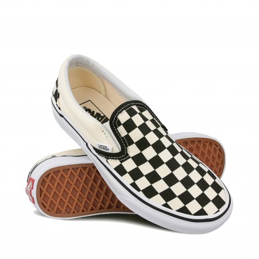 Classic Slip-On White Checkerboard
