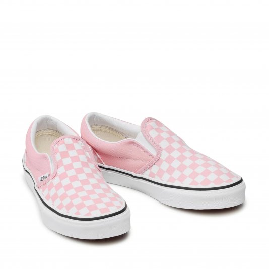 Slip-On Classic Checkerboard Pink/True White