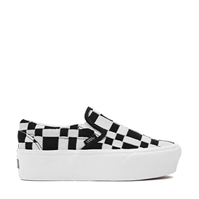 Slip-On Classic Max Stackform Woven Check/Black/White