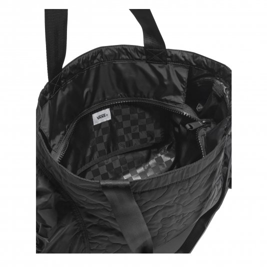 Premium Quilted Camo Cargo Tote Black