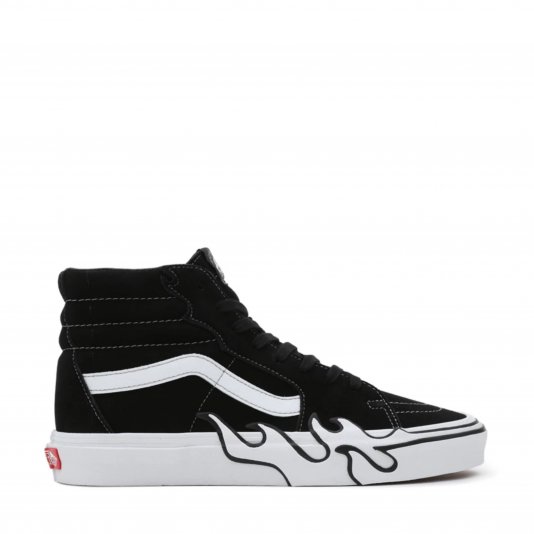 Sk8-HI Flame Black/White Suede