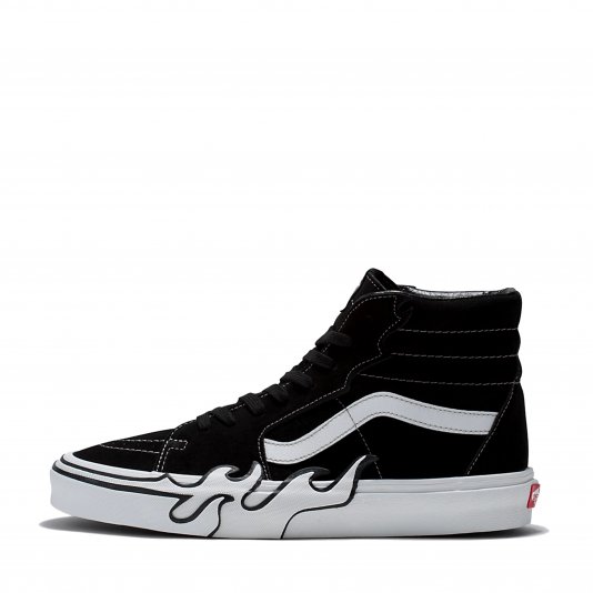 Sk8-HI Flame Black/White Suede