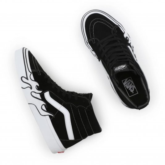 Sk8-HI Flame Black/White Suede