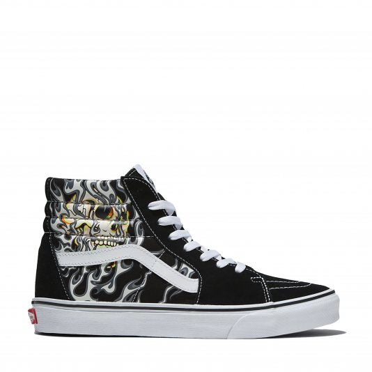 Sk8-HI Flame Skull Black/True White