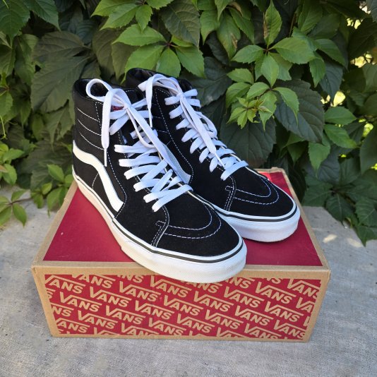 Sk8-HI White/Black Suede ( У )