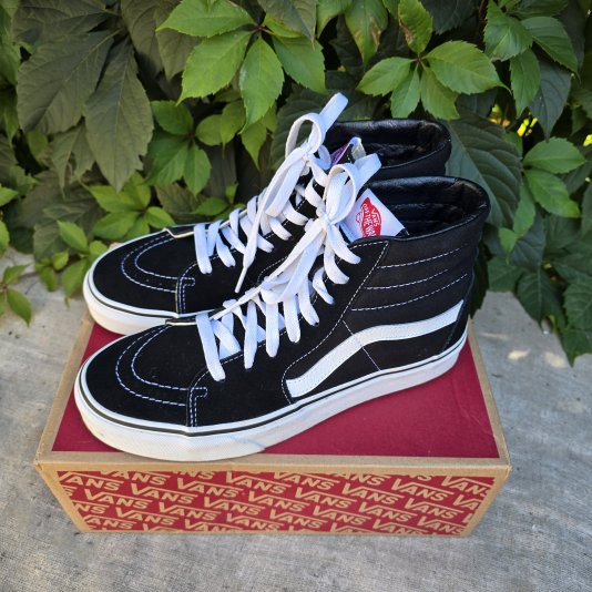 Sk8-HI White/Black Suede ( У )